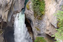 31 Waterfall At Maligne Canyon Near Jasper